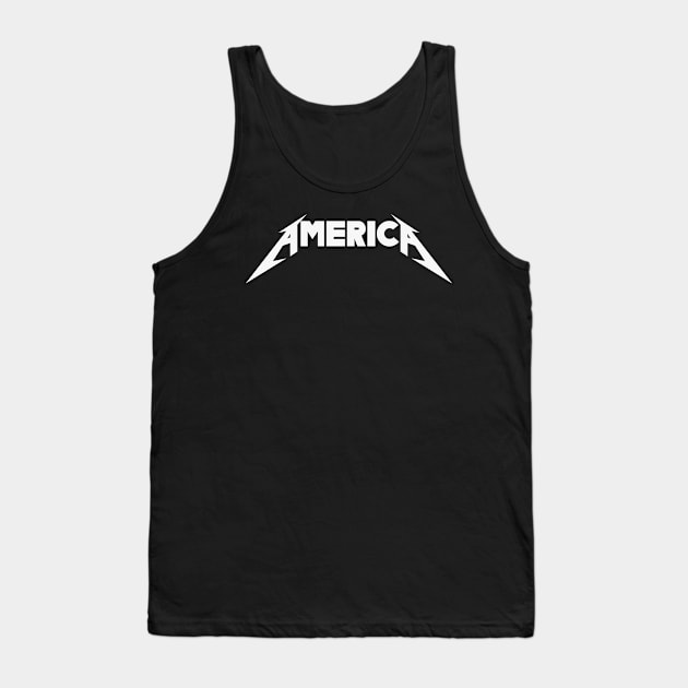 America: Heavy Metal-Inspired Patriotic Design Tank Top by TwistedCharm